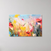 Zomerweide – Expressieve Abstracte Wilde Bloemen Canvas Afdruk (Voorkant)
