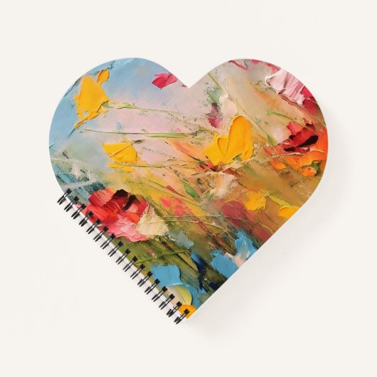 Zomerweide – Expressieve Abstracte Wilde Bloemen Notitieboek (Voorkant)
