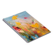 Zomerweide – Expressieve Abstracte Wilde Bloemen Notitieboek (Rechterzijde)