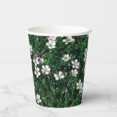 Zomerweide Klein Wit & Lichtroze Wildbloemen Papieren Bekers (Achterkant)