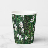 Zomerweide Klein Wit & Lichtroze Wildbloemen Papieren Bekers (Rechts)