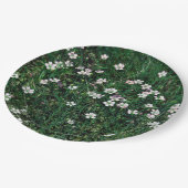 Zomerweide Klein Wit & Lichtroze Wildbloemen Papieren Bordje (Gekanteld)