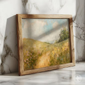 Zomerweide Landschap Schilderen Wildbloemveld Poster