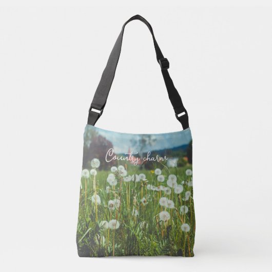 zomerweide met andelions crossbody tas (Voorkant)