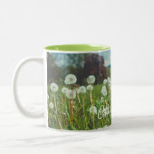 zomerweide met andelions tweekleurige koffiemok (Links)