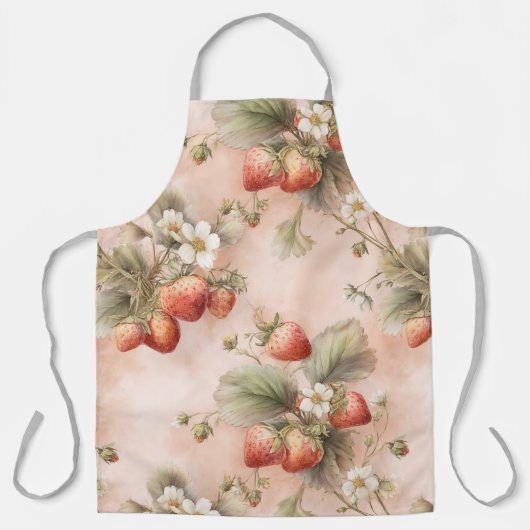 zomerweide met rijpe aardbeien schort (Voorkant)