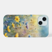 Zomerweide met wilde bloemen iPhone 15 case (Achterkant horizontaal)