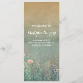 Zomerweide rustieke romantische bruiloft programma programmakaart (Voorkant)