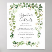 zomerweide | Signature Cocktail Menu Sign. Poster (Voorkant)