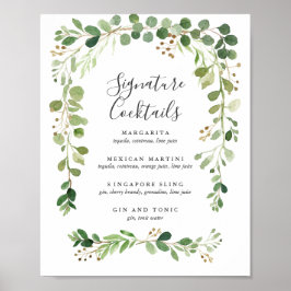 zomerweide | Signature Cocktail Menu Sign. Poster