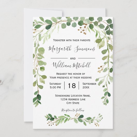 zomerweide | Waterverf Weddenschap Kaart (Voorkant)