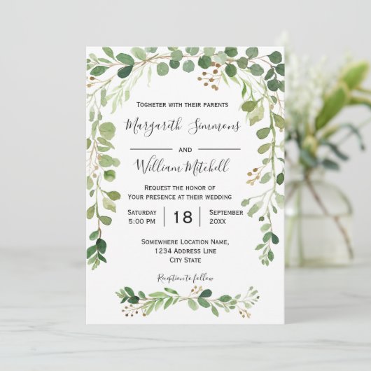 zomerweide | Waterverf Weddenschap Kaart (Staand voorkant)