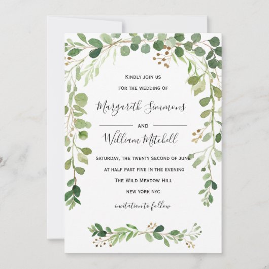 zomerweide | Waterverf Weddenschap Save The Date (Voorkant)