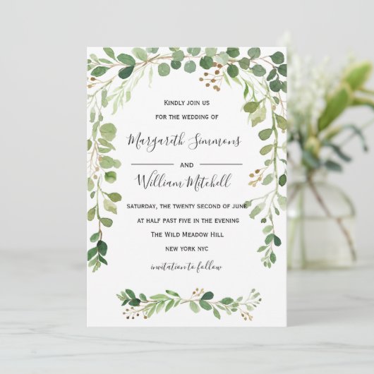 zomerweide | Waterverf Weddenschap Save The Date (Staand voorkant)