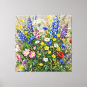 Zomerweide Wilde Bloemen Canvas Afdruk (Voorkant)