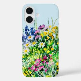 zomerweide, wilde bloemen iPhone 16 hoesje