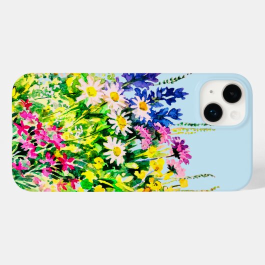 zomerweide, wilde bloemen Hoesje-Mate iPhone case (Achterkant (horizontaal))