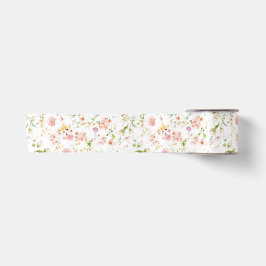 Zomerweide Wilde Bloemen Schattig Elegant Kleurrij Satijnen Lint