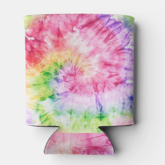 Zomerwervelingen: pastel Stropdas-kleurpatroon Blikjeskoeler (Achterkant)