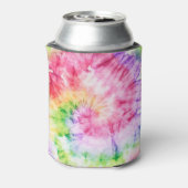 Zomerwervelingen: pastel Stropdas-kleurpatroon Blikjeskoeler (Blikje Achterkant)