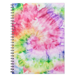 Zomerwervelingen: pastel Stropdas-kleurpatroon Notitieboek