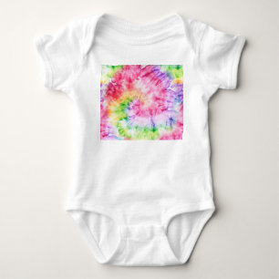 Zomerwervelingen: pastel Stropdas-kleurpatroon Romper