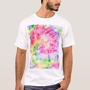 Zomerwervelingen: pastel Stropdas-kleurpatroon T-shirt