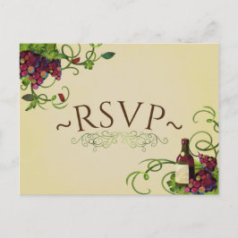 Zomerwijngaard Romantische RSVP-kaart Uitnodiging Briefkaart