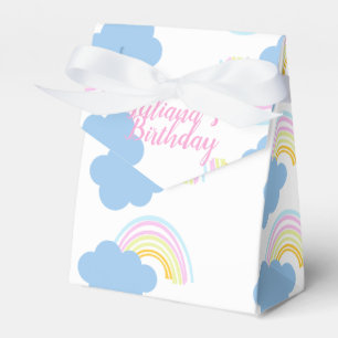 Zomerwolk Regenboog Pastel Krabbel Doodle    Bedankdoosjes