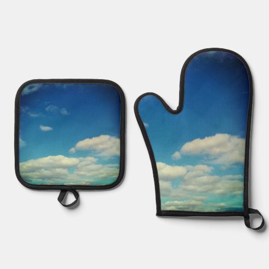 zomerwolken ovenwant & pannenlap set (Voorkant)