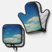 zomerwolken ovenwant & pannenlap set (Voorkant / Achterkant)