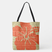 Zomerwoorden Cocktails en Hibiscus Beach Bag Tote Bag (Achterkant)