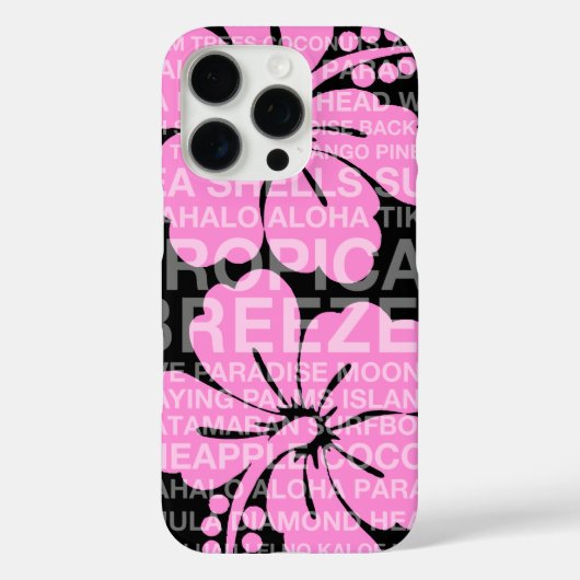 Zomerwoorden Hawaiian Hibiscus Pink Case-Mate iPhone Case (Achterkant)