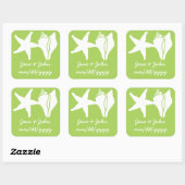 Zomerzeeschelpen in Peridot Sticker (Vel)