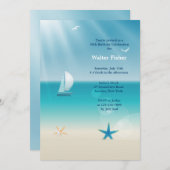 Zomerzeiluitnodiging Kaart (Voorkant / Achterkant)