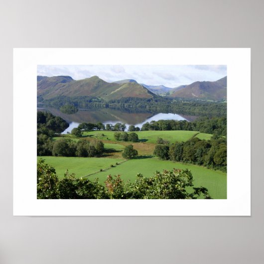 Zomerzicht op Derwentwater: Cumbria Poster (Voorkant)