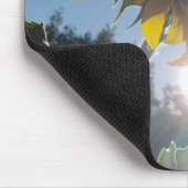 Zomerzon en zonnebloem met je Initialen Muismat (Hoek)