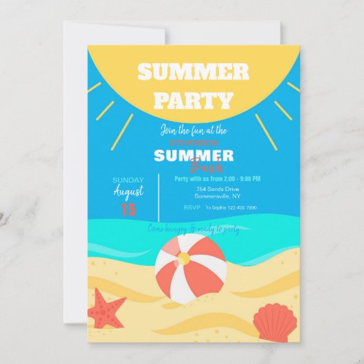 Zomerzon Kaart (Voorkant)