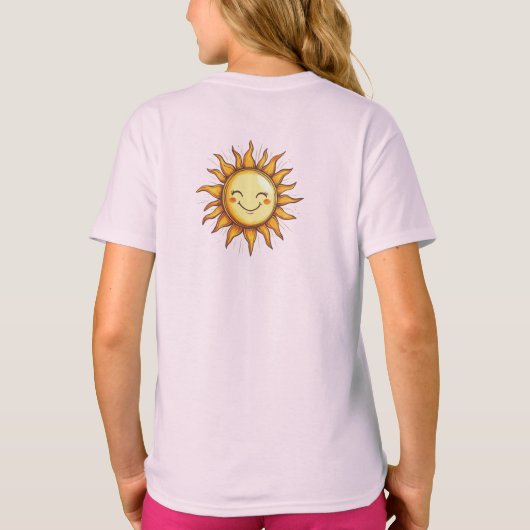 Zomerzon strandstoel zonnebril rode Teenslippers T-shirt (Achterkant)