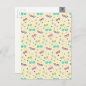  zomerzonde Star Polka Dot Briefkaart (Voorkant / Achterkant)