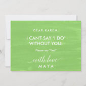 Zomerzonnebloem Wil je mijn bruidsmeisje zijn Kaart (Achterkant)