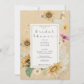  zomerzonnebloemen — Uitnodiging voor een schoeise (Voorkant)