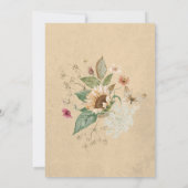  zomerzonnebloemen — Uitnodiging voor een schoeise (Achterkant)