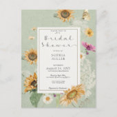  zomerzonnebloemen — Uitnodiging voor een schoeise (Voorkant)