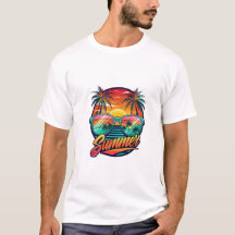 Zomerzonnebril T-shirt – Tropische zonsondergang