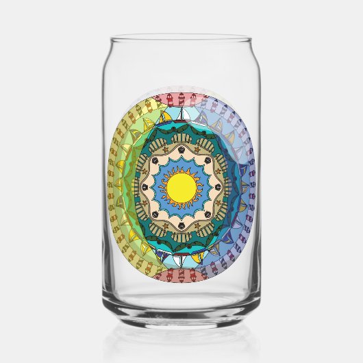 Zomerzonneschijn Blikvorm Glas (Voorkant)