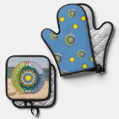 Zomerzonneschijn Ovenwant & Pannenlap Set (Voorkant / Achterkant)