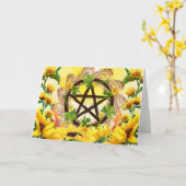 Zomerzonnewende Heldere Zonnebloem & Elecampane Kaart (Gele Bloem)