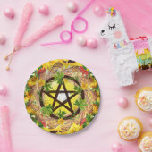 Zomerzonnewende Heldere Zonnebloem & Elecampane Papieren Bordje (Feest)