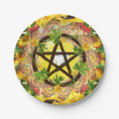 Zomerzonnewende Heldere Zonnebloem & Elecampane Papieren Bordje (Voorkant)